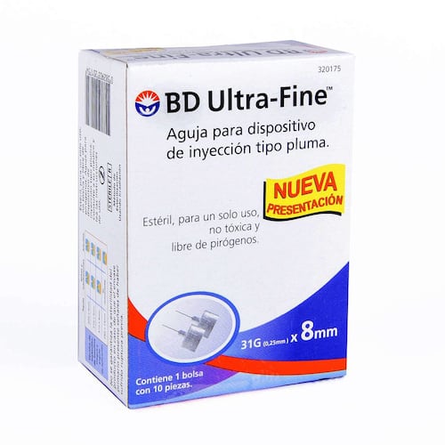Aguja para Insulina BD Ultra-Fine 31G caja con 10 Pzs.