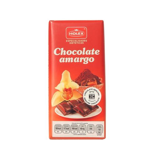 Chocolate Amargo de Dieta 100g Holex