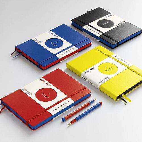 Cuaderno Leuchtturm Rojo A5 Punteado Bauhaus