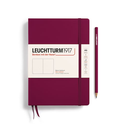 Cuaderno Leuchtturm Rojo A5 Liso
