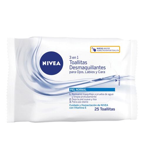 Nivea Visage Toallitas Desmaquillantes Piel Normal 25pzas