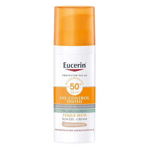 Eucerin sun facial oil control fps 50+ tono medio 50ml