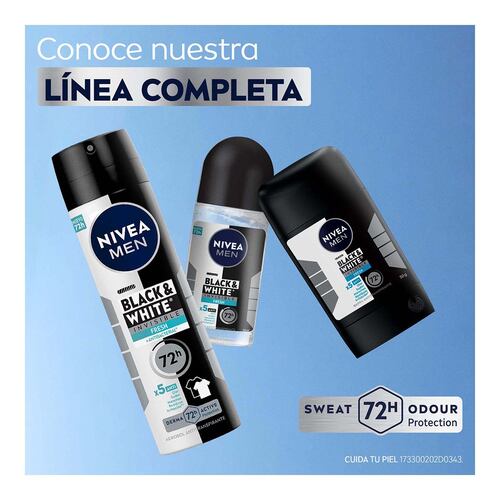 Desodorante Invisible para Hombre en Roll On 50ml Nivea