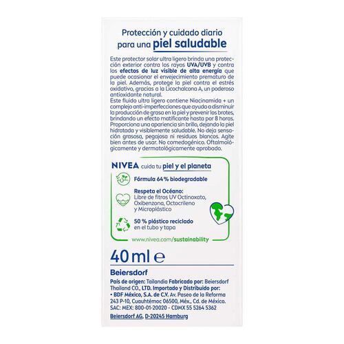 Protector Solar Facial con Niacinamida 40 ml Nivea