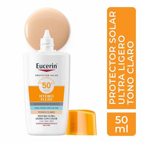 Eucerin Sun Hydrofluid Protector Solar Tono Claro Fps50+