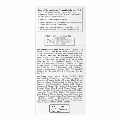 Eucerin Sun Hydrofluid Protector Solar Tono Claro Fps50+