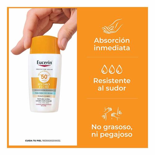 Eucerin Sun Hydrofluid Protector Solar Tono Claro Fps50+