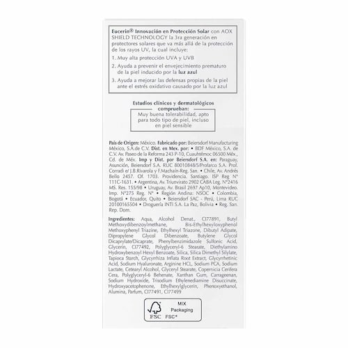 Eucerin Sun Hydrofluid Protector Solar Tono Medio Fps50+