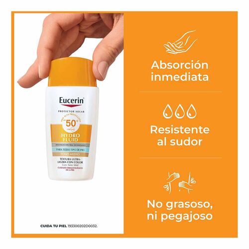 Eucerin Sun Hydrofluid Protector Solar Tono Medio Fps50+