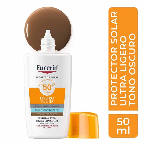 Eucerin Sun Hydrofluid Protector Solar Tono Oscuro Fps50+