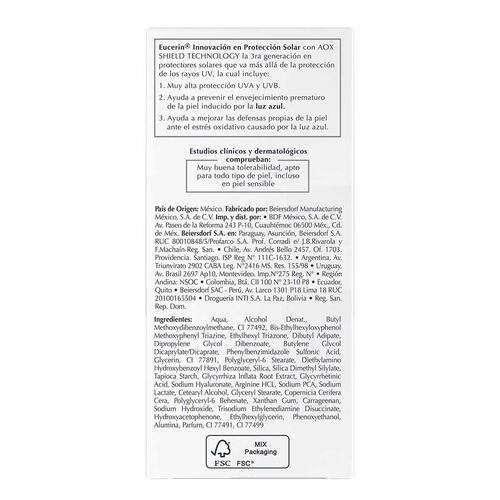 Eucerin Sun Hydrofluid Protector Solar Tono Oscuro Fps50+