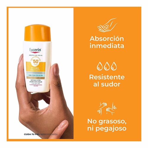 Eucerin Sun Hydrofluid Protector Solar Tono Oscuro Fps50+