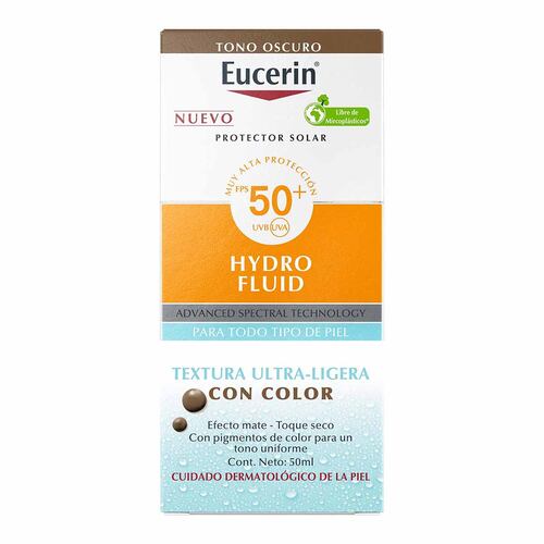 Eucerin Sun Hydrofluid Protector Solar Tono Oscuro Fps50+