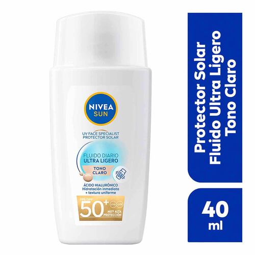 Protector Solar Fluido Tono Claro 40 ml Nivea