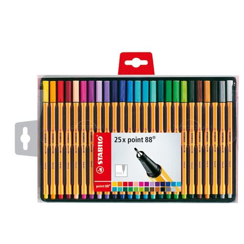 Estuche 25 Rotuladores Stabilo Point 88 Multicolor