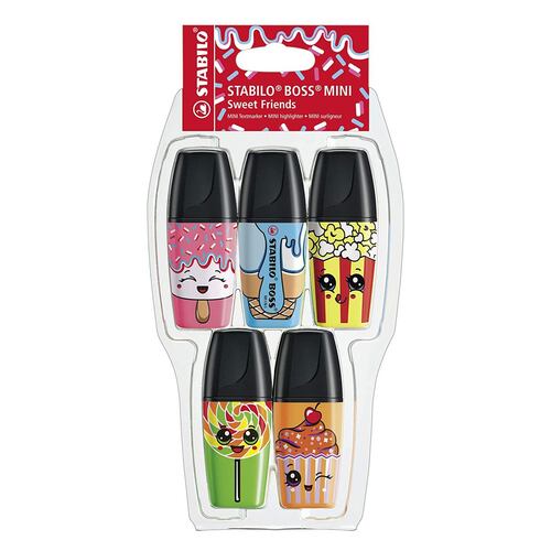 Marcatextos Stabilo mini Boss fluoresente blister