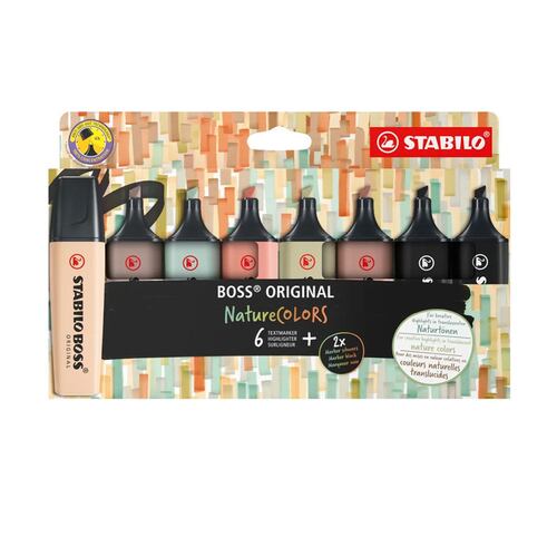 Estuche 8 Marca Textos Stabilo Boss Nature Colors