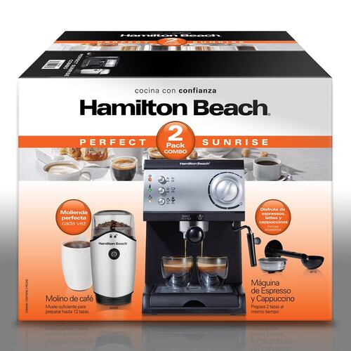 Paquete máquina espresso molino café hb com049