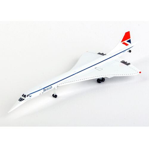 AVION COLECCIONABLE HERPA BRITISH AIRWAYS CONCORDE 1/500 NEGUS