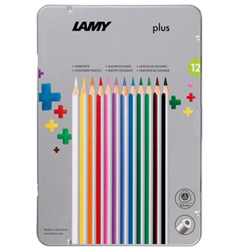 Lápices de Colores LAMY Plus en Caja de Metal con 12 Piezas