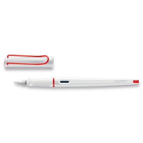Pluma fuente Joy plástico blanco + rojo 1.5 A