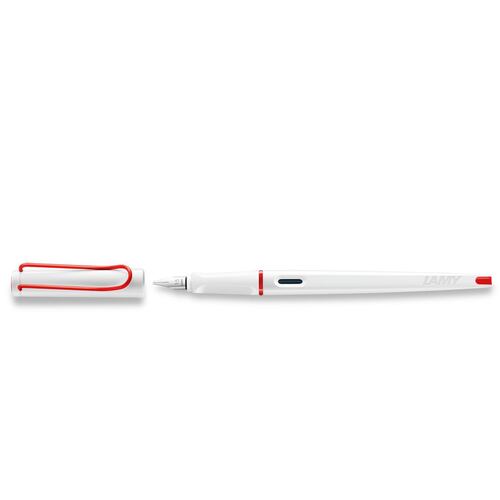 Pluma fuente Joy plástico blanco + rojo 1.5 A
