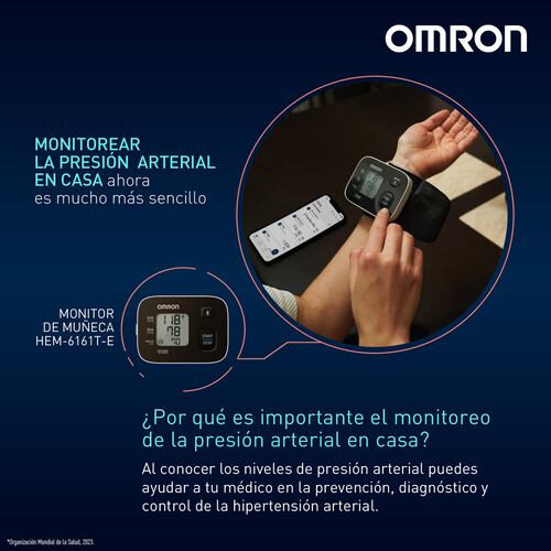 Monitor de Presión Arterial de Muñeca Omron