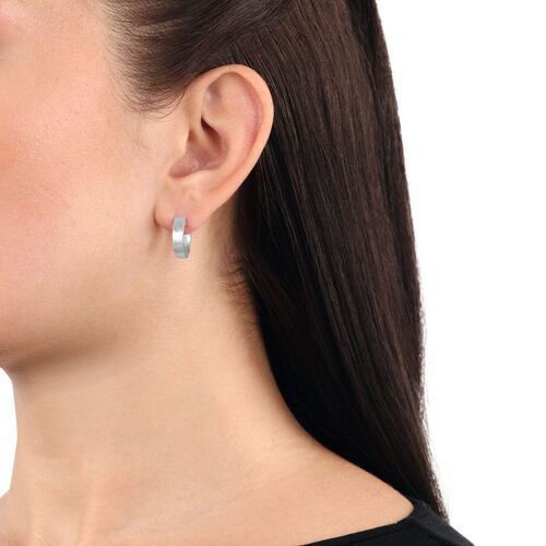 Pendientes Aros Rodiado Plata Ley You&Me
