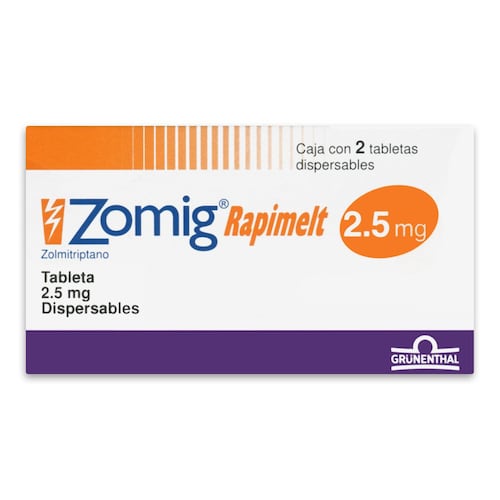 Zomig Rapimelt 2.5mg 2 tabletas