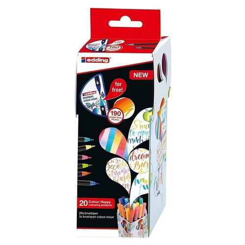 Rotuladores Brush Pen Mezcaldores De Color Edding