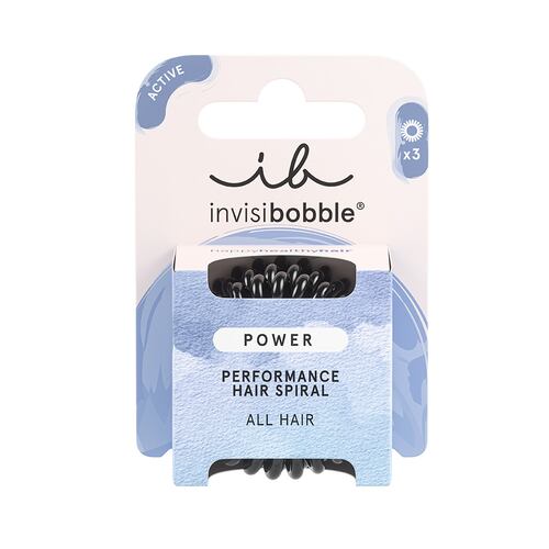 Invisibobble Hair Spiral  True Black 3 piezas