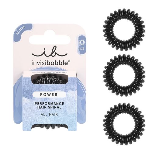 Invisibobble Hair Spiral  True Black 3 piezas