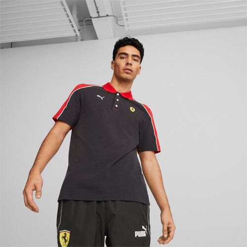 Playera Polo Puma Ferrari Race negro talla extra-grande
