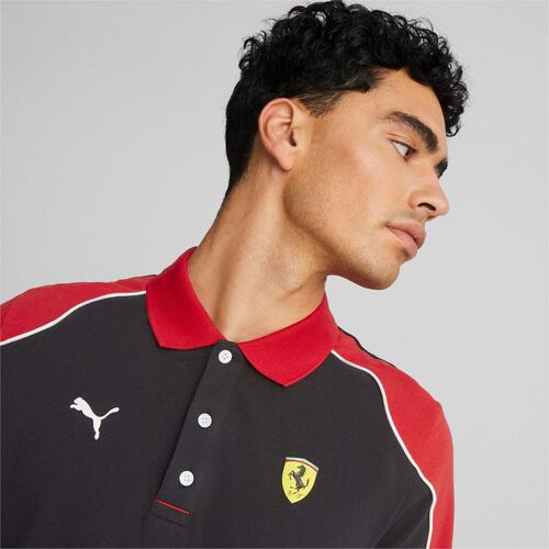 Playera Polo Puma Ferrari Race negro talla extra-grande