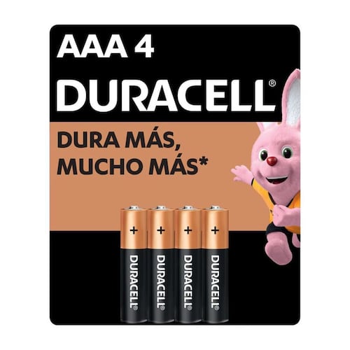Pila Duracell Alcalina AAA con 4 piezas