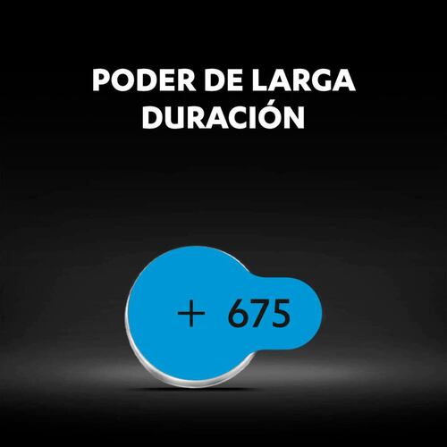 Pila Duracell Auditiva 675 C/6