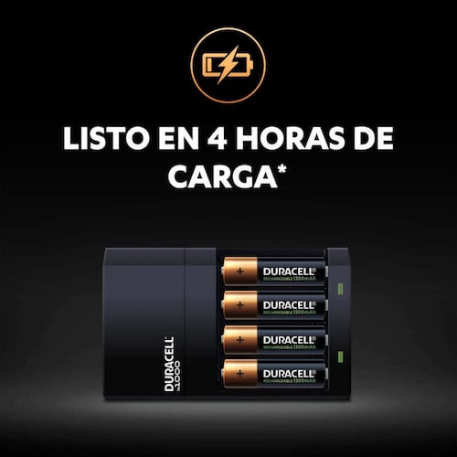 Cargador Duracell C/4 AA