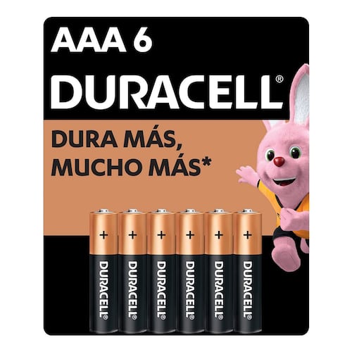 Cargador de pilas Duracell con 4 pilas AAA compatible con pilas AA