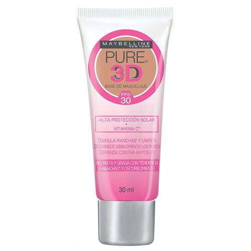 Base de Maquillaje Pure 3D Maybelline Beige Radiante