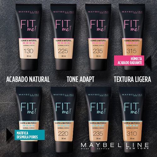 Base de Maquillaje Fit Me Maybelline 225 Medium Buff