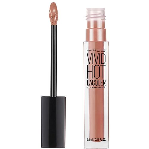 Labial Líquido Brillo Vivid Hot Lacquer Maybelline 64 Unreal