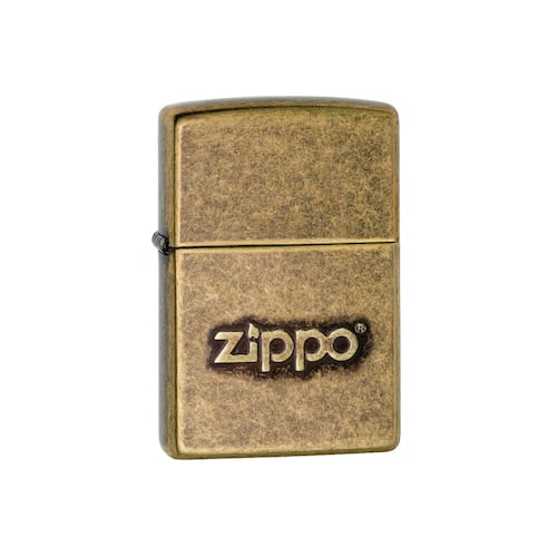 Encendedor Zippo Antique Brass  con Logo Zippo
