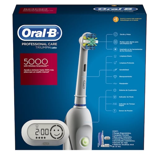 Cepillo Dental Eléctrico Recargable Oral-B® Professional Care 5000 Triumph con Smartguide
