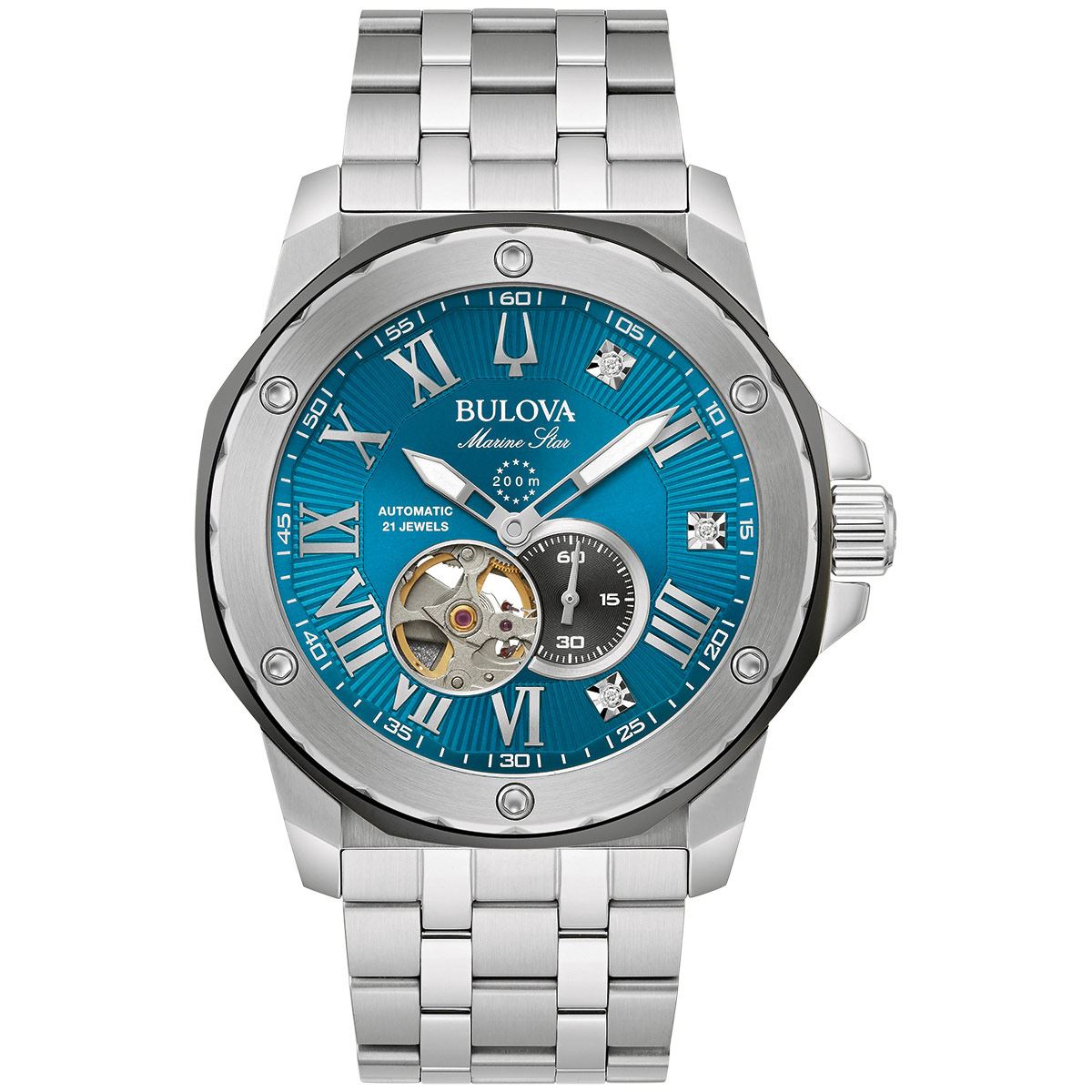 Reloj bulova para hombre con diamantes hot sale