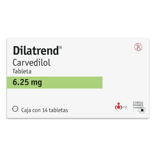 Dilatrend 6.25mg 14 tabletas