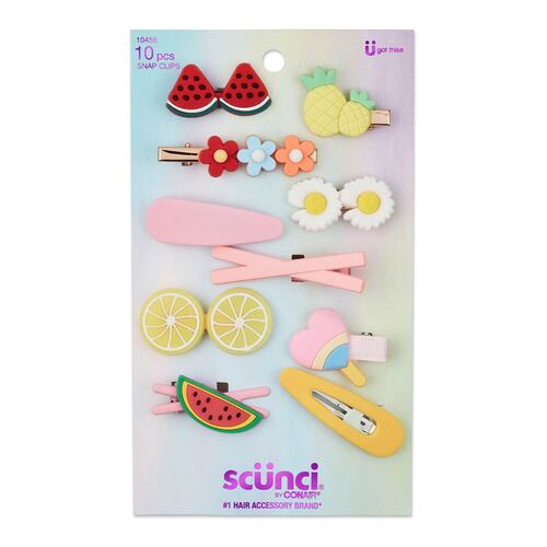 Clips Figuras Scunci Niñas 10 pzas