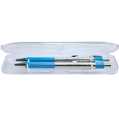 Juego bolígrafo y lapicero pepe azul claro