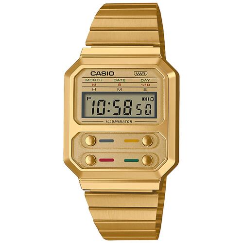 Reloj Casio A100WEG-9AVT Vintage Unisex Dorado