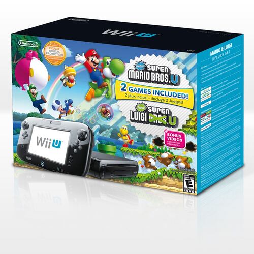 Consola Wii U Black Incluye  2 Juegos