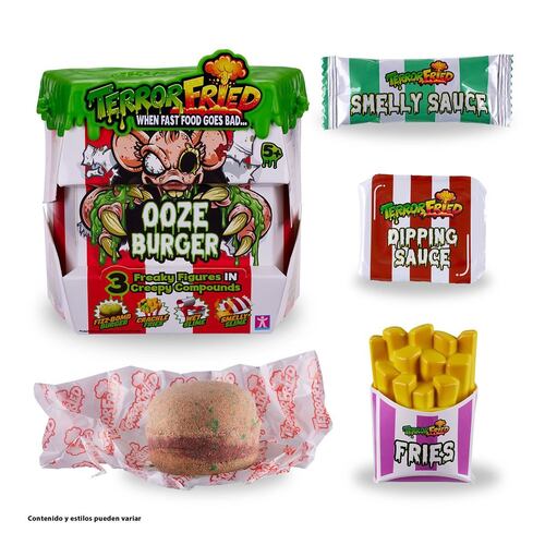 Set Terror Fried Hamburguesa 3 Figuras + Complementos ¡Colecciónalos todos!